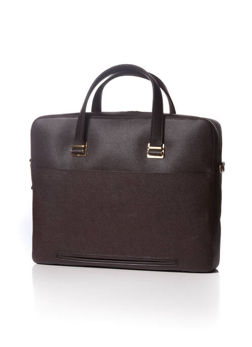 Sac tissage satiné marron DUNHILL homme