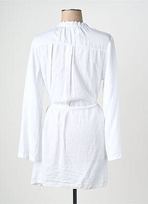 Tunique manches longues fermeture boutonnée sur le devant blanc QUATTRO femme