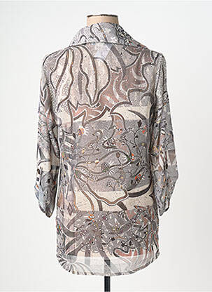 Tunique manches longues légère et transparente marron QUATTRO femme