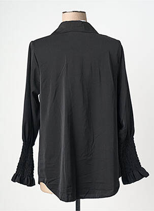 Tunique manches longues col chemisier noir QUATTRO femme