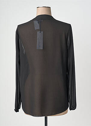 Blouse légère et transparente manches longues noir QUATTRO femme