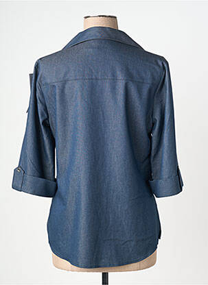 Chemisier coupe cintrée manches 3/4 bleu QUATTRO femme