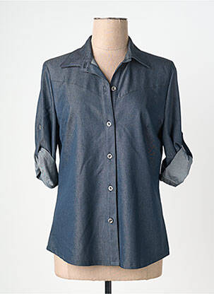 Chemisier coupe cintrée manches 3/4 bleu QUATTRO femme