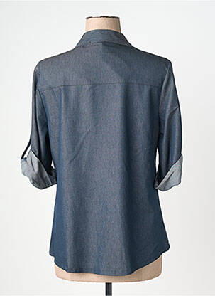 Chemisier coupe cintrée manches 3/4 bleu QUATTRO femme