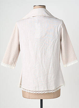 Chemisier coupe cintrée manches 3/4 beige QUATTRO femme