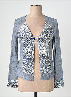 Gilet manches longues stretch bleu QUATTRO femme