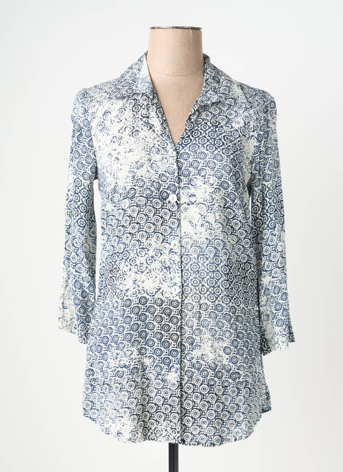 Tunique manches longues imprimé fantaisie bleu QUATTRO femme