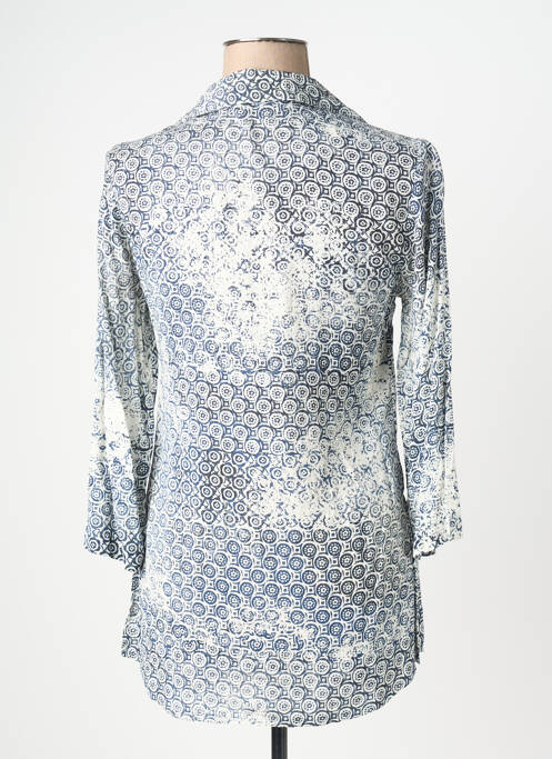 Tunique manches longues imprimé fantaisie bleu QUATTRO femme