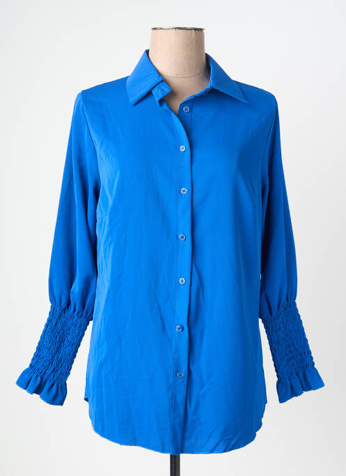 Tunique manches longues col chemisier bleu QUATTRO femme