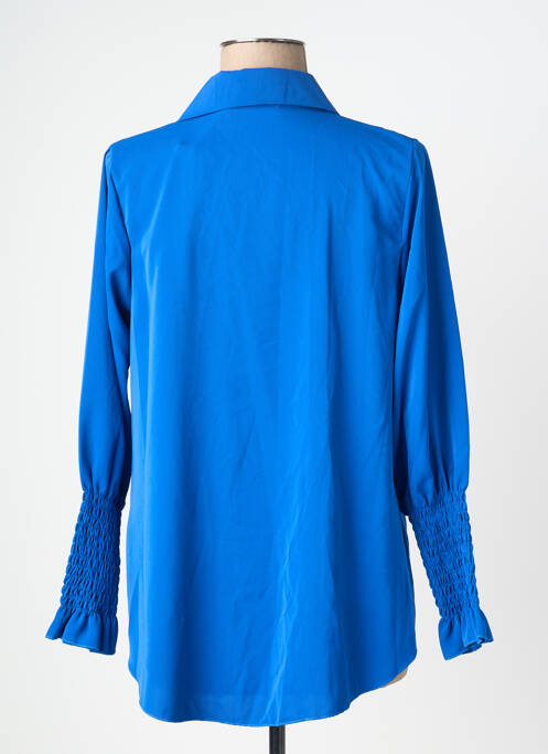 Tunique manches longues col chemisier bleu QUATTRO femme