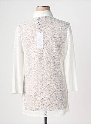 Chemisier coupe droite manches longues blanc QUATTRO femme
