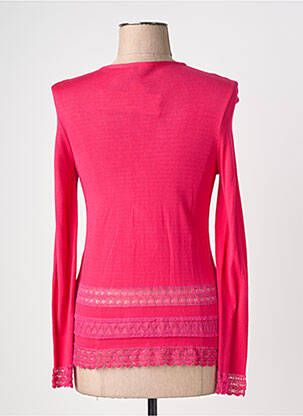 Gilet manches longues coupe cintrée rose QUATTRO femme