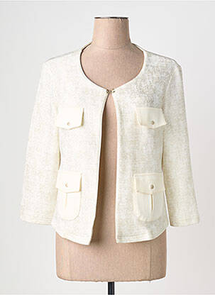 Veste casual col rond beige QUATTRO femme
