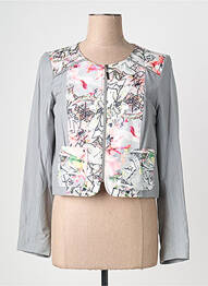 Veste casual col rond gris QUATTRO femme