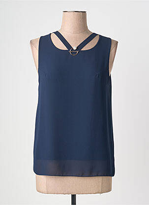 Top fines bretelles fines bretelles bleu QUATTRO femme