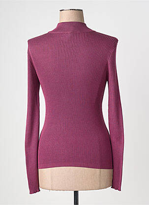 Pull coupe cintrée manches longues violet QUATTRO femme