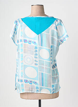 Top imprimé fantaisie manches courtes bleu QUATTRO femme
