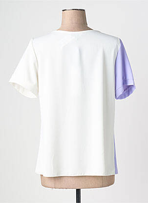 Top imprimé fantaisie manches courtes violet QUATTRO femme