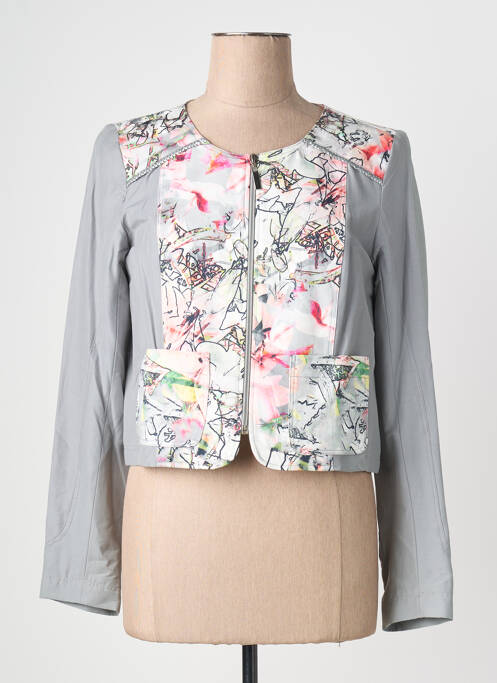 Veste casual col rond gris QUATTRO femme