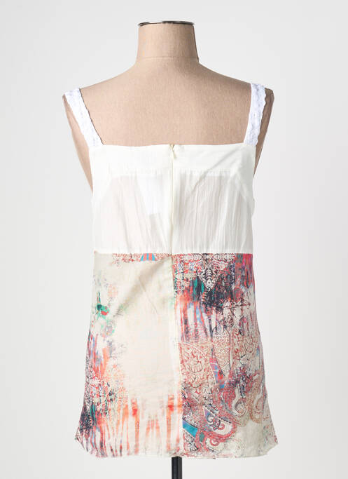 Top imprimé fantaisie fines bretelles blanc QUATTRO femme