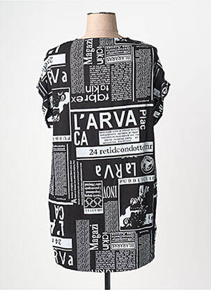 Tunique manches courtes col v noir QUATTRO femme