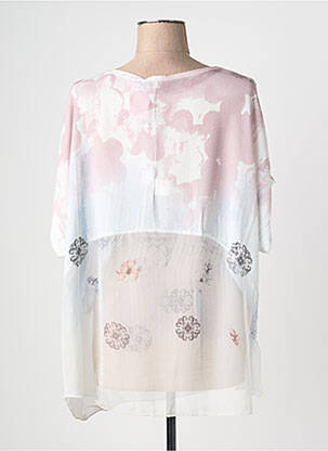 Tunique manches courtes col rond rose QUATTRO femme