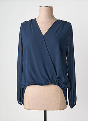 Blouse manches longues manches longues bleu QUATTRO femme