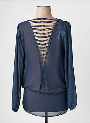 Blouse manches longues manches longues bleu QUATTRO femme