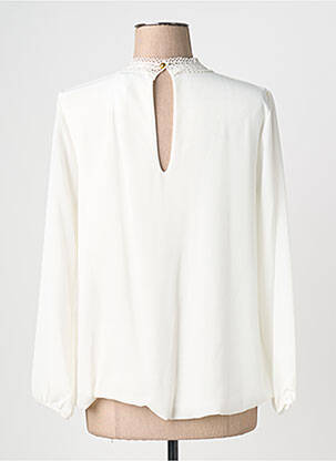 Blouse col rond manches longues blanc QUATTRO femme