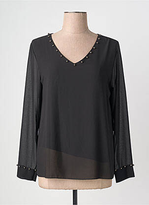 Blouse manches longues manches longues noir QUATTRO femme