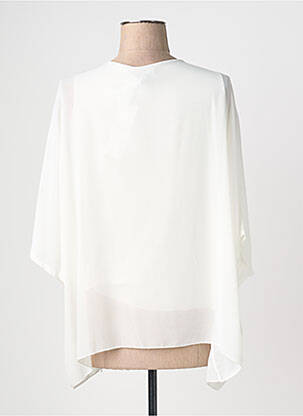 Blouse col rond manches longues blanc QUATTRO femme