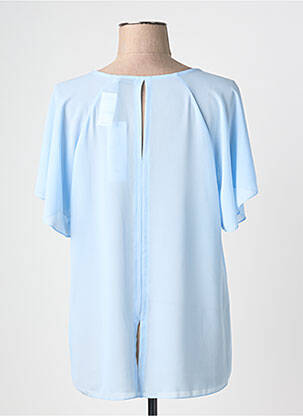 Blouse col rond manches courtes bleu QUATTRO femme
