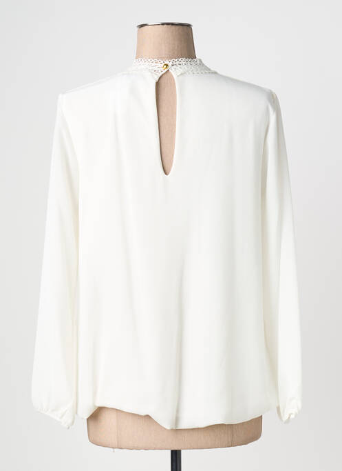 Blouse col rond manches longues blanc QUATTRO femme