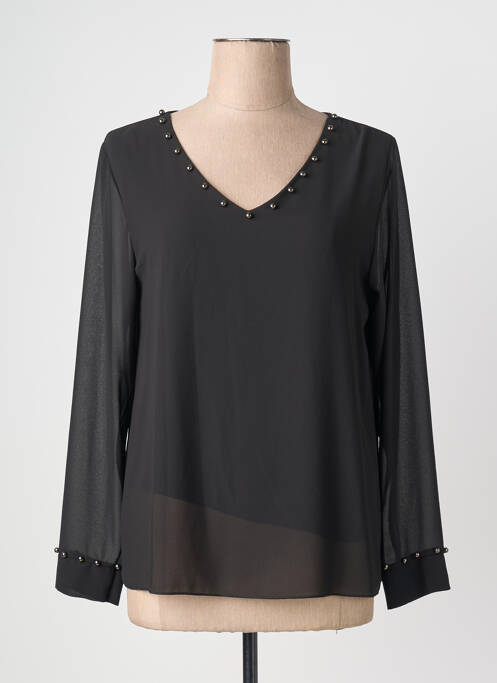 Blouse manches longues manches longues noir QUATTRO femme
