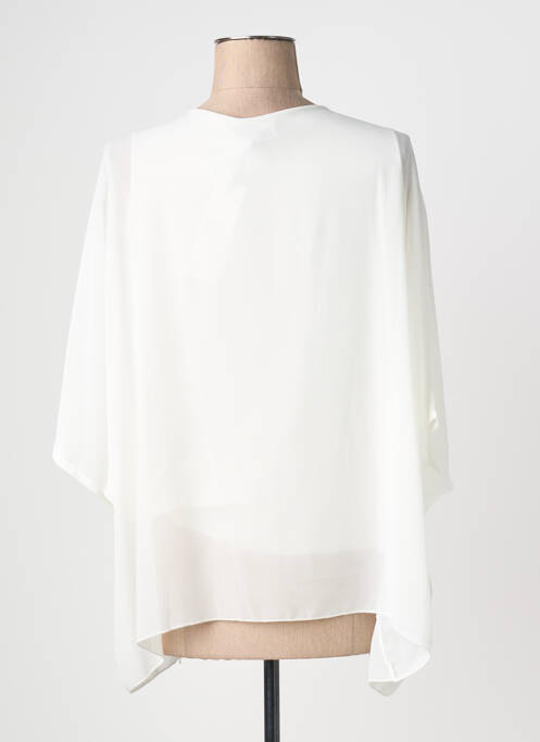 Blouse col rond manches longues blanc QUATTRO femme