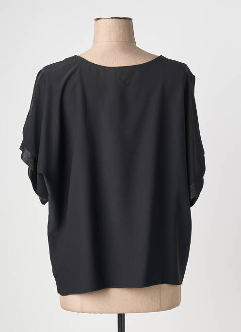 Tunique manches courtes col rond noir QUATTRO femme