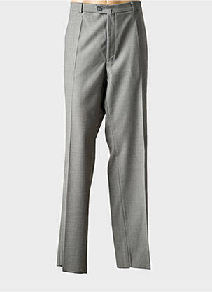 Pantalon droit tissage chiné taille normale gris LUIGI MORINI homme