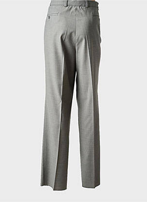 Pantalon droit tissage chiné taille normale gris LUIGI MORINI homme