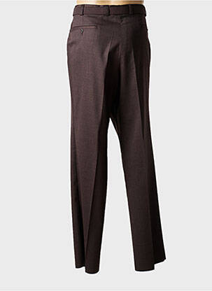 Pantalon droit taille à pinces taille normale marron LUIGI M2 homme
