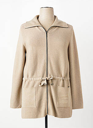 Gilet manches longues stretch beige BARBARA LEBEK femme