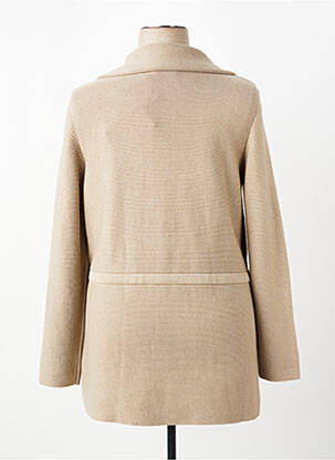 Gilet manches longues stretch beige BARBARA LEBEK femme