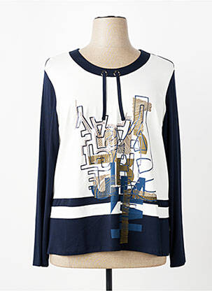 T-shirt manches longues manches longues bleu BARBARA LEBEK femme