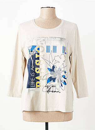 T-shirt manches 3/4 manches 3/4 beige BETTY BARCLAY femme