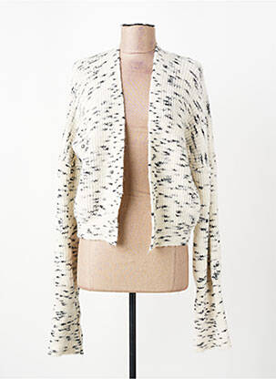Gilet manches longues stretch gris ELLEMME femme
