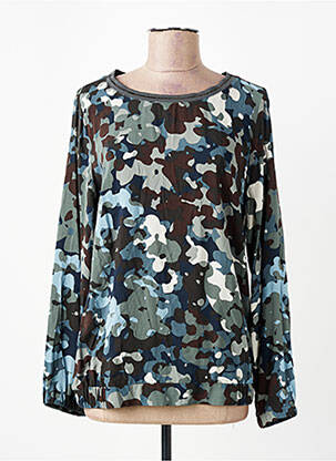 Blouse tissage popeline manches longues vert BETTY BARCLAY femme