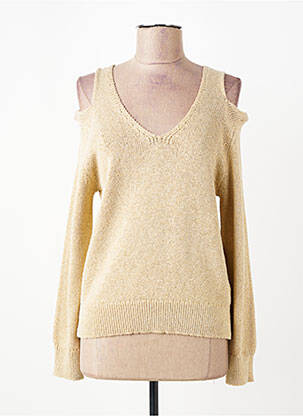 Pull col v manches longues or K-DESIGN femme