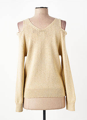 Pull col v manches longues or K-DESIGN femme