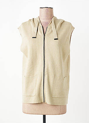 Gilet sans manche maille fine vert BARBARA LEBEK femme