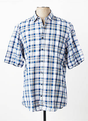 Chemise manches courtes poches bleu MARVELIS homme