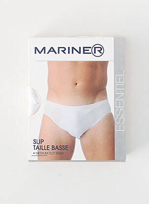 Slip tissage popeline blanc MARINER homme